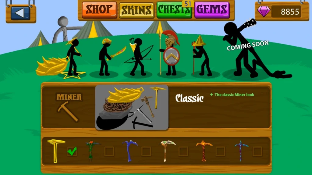 Skins in Stick War Legacy